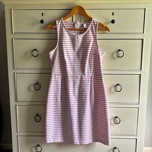 Old Navy Coral & White Striped Dress. Size Medium